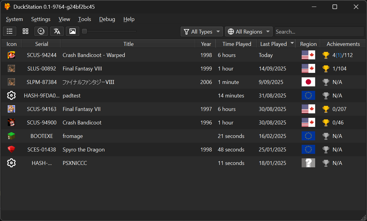 最好用的PS1模拟器 DuckStation v0.1-9903附PS1 Bios和PS1中文游戏 下载即玩-1.png